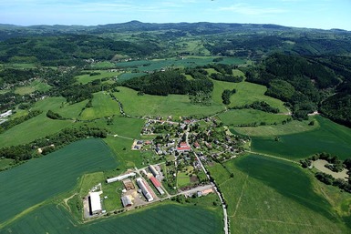 Sedlečko - letecký pohled